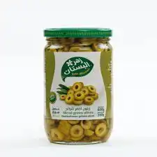 زهر البستان زيتون اخضر شرائح زجاج 600 غ