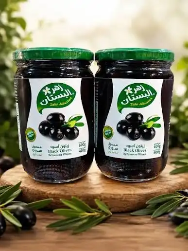 زهر البستان زيتون اسود زجاج 600 غ