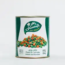 زهر البستان بازيلاء خضراء مع جزر 370 غ
